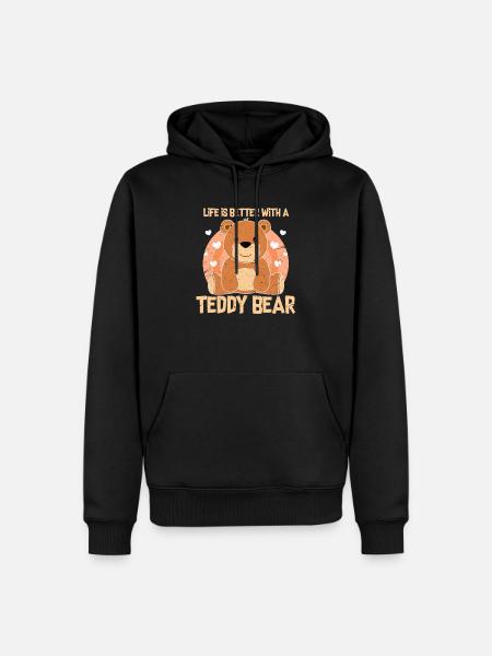 teddy bear - Men’s Premium Organic Hoodie - black