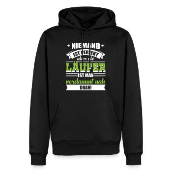 Cadeau de coureur de jogging - Sweat à capuche Premium bio Homme - noir - Devant - Nico (187cm)