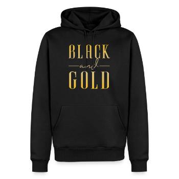 Noir Et Or Non 2 - Sweat à capuche Premium bio Homme - noir - Devant - Nico (187cm)