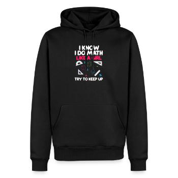 maths - Men’s Premium Organic Hoodie - black - Front - Nico (187cm)
