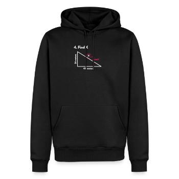 Cadeau de l'école de mathématiques - Sweat à capuche Premium bio Homme - noir - Devant - Nico (187cm)