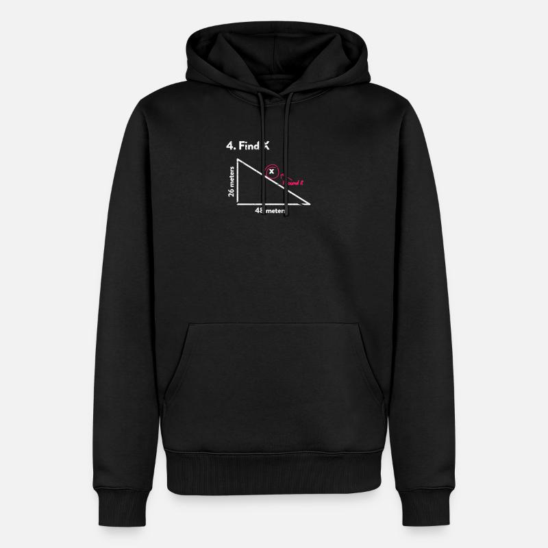 Mathe - Männer Premium Bio Hoodie - Schwarz
