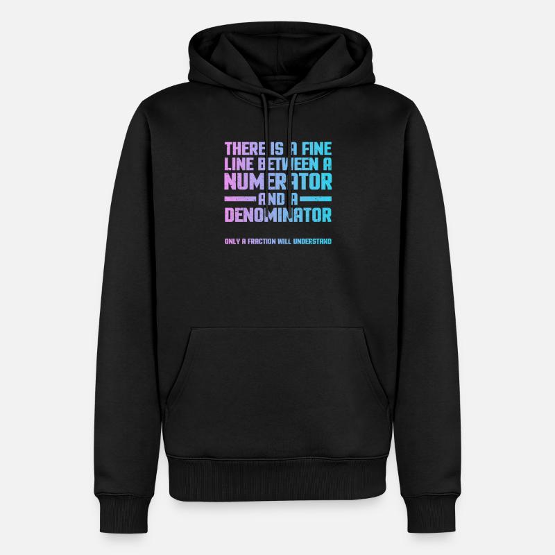 Mathe - Männer Premium Bio Hoodie - Schwarz