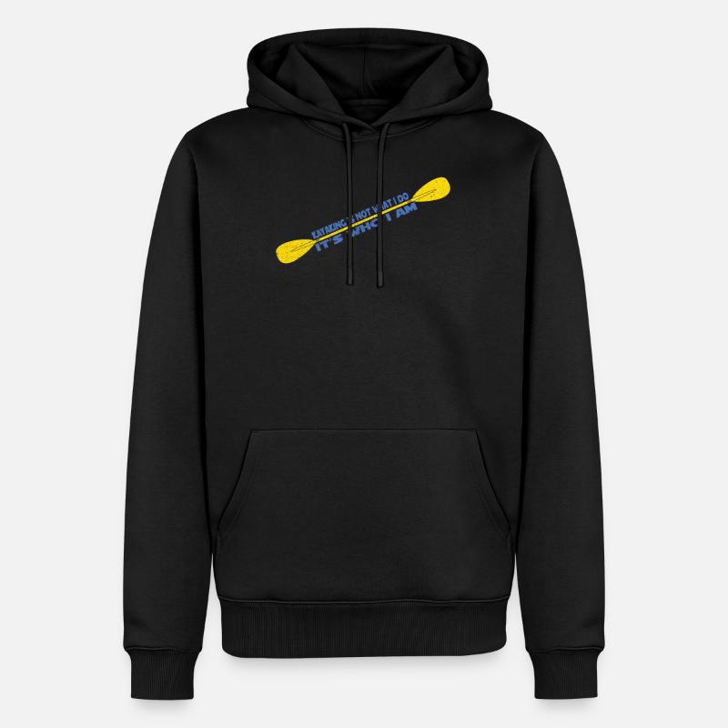 Kayak kayak Tshirt Kayak - Sweat à capuche Premium bio Homme - noir