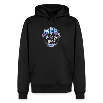 Blumenkind Blumenmädchen Hochzeit Heirat Geschenk - Männer Premium Bio Hoodie - Schwarz - Vorne - Nico (187cm)