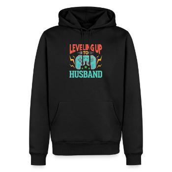 wedding - Men’s Premium Organic Hoodie - black - Front - Nico (187cm)