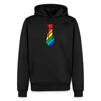 Gay Tie Gay Pride Gay Shirt LGBT Gay Marriage - Männer Premium Bio Hoodie - Schwarz - Vorne - Nico (187cm)