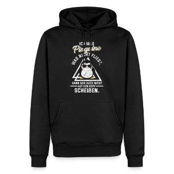 Pinguin Geschenk - Männer Premium Bio Hoodie - Schwarz - Vorne - Nico (187cm)