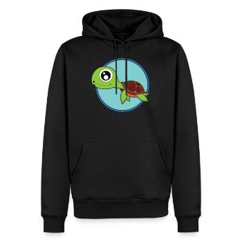 Schildkröte süße Baby Tiere - Männer Premium Bio Hoodie - Schwarz - Vorne - Nico (187cm)