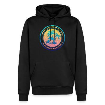 Surf de beach volley - Sweat à capuche Premium bio Homme - noir - Devant - Nico (187cm)