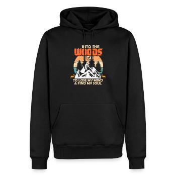 Wald Wälder Holt Baum Bäume Förster Geschenk - Männer Premium Bio Hoodie - Schwarz - Vorne - Nico (187cm)
