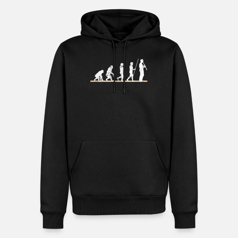 Klarinetten Evolution - Männer Premium Bio Hoodie - Schwarz