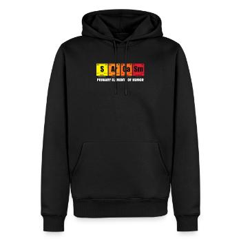 sarcasme - Sweat à capuche Premium bio Homme - noir - Devant - Nico (187cm)
