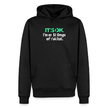 sarcasme - Sweat à capuche Premium bio Homme - noir - Devant - Nico (187cm)