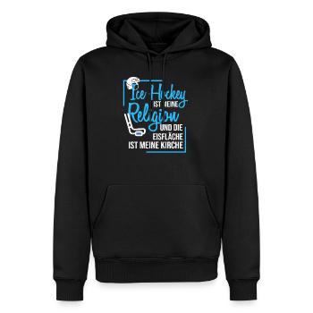 Eishockey Ice Hockey - Männer Premium Bio Hoodie - Schwarz - Vorne - Nico (187cm)