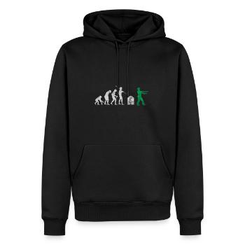 Evolution Zombies Halloween - Männer Premium Bio Hoodie - Schwarz - Vorne - Nico (187cm)