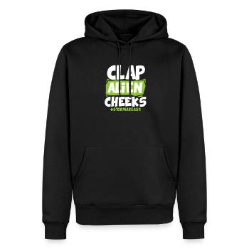Storm Area 51 - Männer Premium Bio Hoodie - Schwarz - Vorne - Nico (187cm)