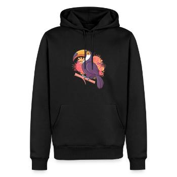 Toucan - Men’s Premium Organic Hoodie - black - Front - Nico (187cm)