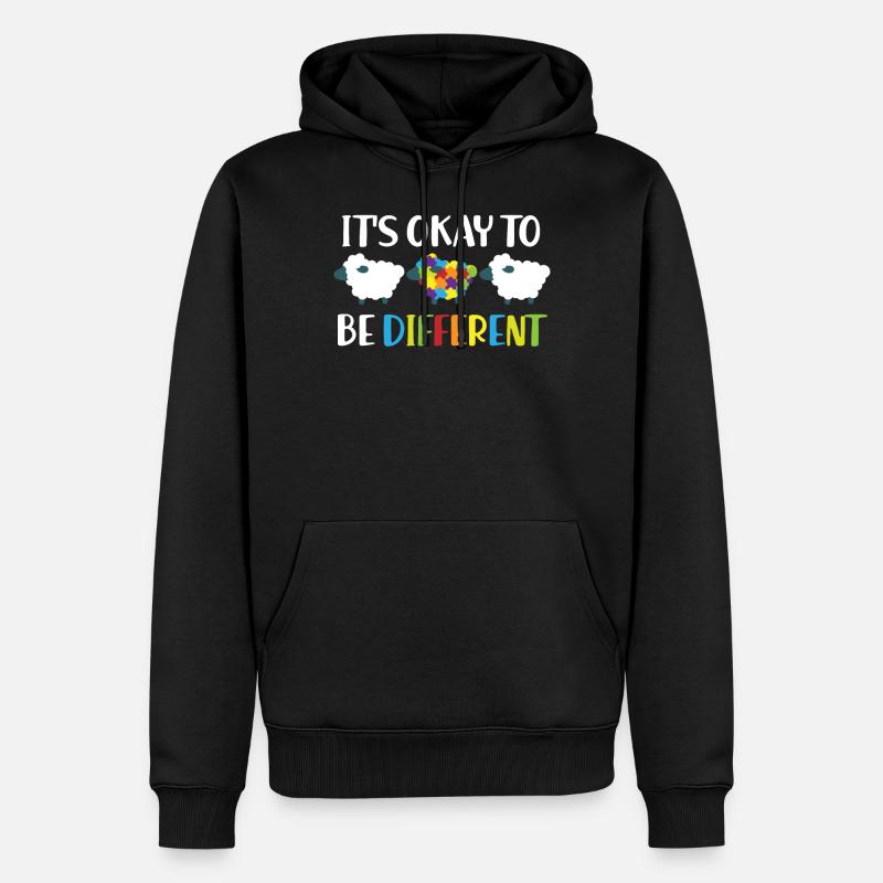 Autismus - Puzzle Schaf - Männer Premium Bio Hoodie - Schwarz