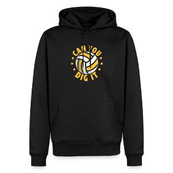 Volley Beach Volleyball Beachvolleyball Geschenk - Männer Premium Bio Hoodie - Schwarz - Vorne - Nico (187cm)