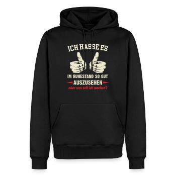 Rentner - Ruhestand Geschenk - Männer Premium Bio Hoodie - Schwarz - Vorne - Nico (187cm)