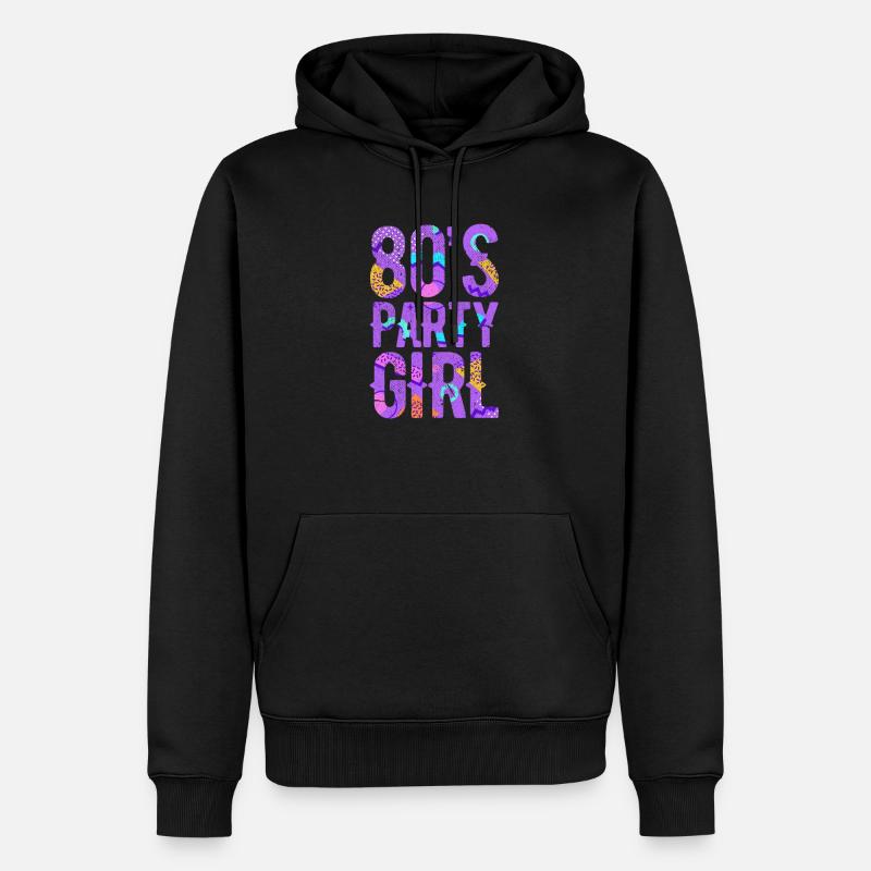 80er - Männer Premium Bio Hoodie - Schwarz