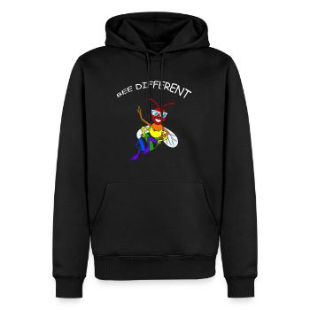 Bee Be Different Pride Gay CSD Rainbow - Sweat à capuche Premium bio Homme - noir - Devant - Nico (187cm)