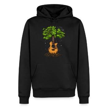 Akustikgitarre Zen Tree Of Life - Männer Premium Bio Hoodie - Schwarz - Vorne - Nico (187cm)
