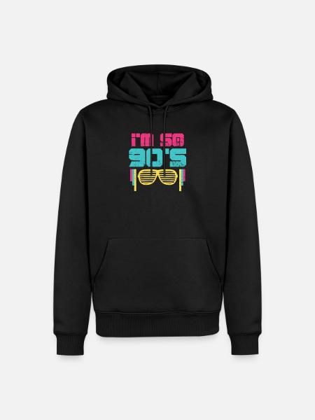 90er Jahre Sonnenbrille 90s Party Retro Geschenk - Ekologisk premiumluvtröja herr - svart