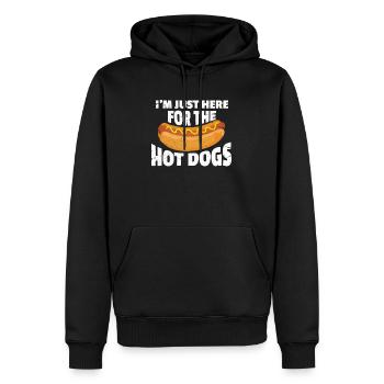 Hot Dog - Sweat à capuche Premium bio Homme - noir - Devant - Nico (187cm)
