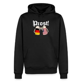 USA - Männer Premium Bio Hoodie - Schwarz - Vorne - Nico (187cm)