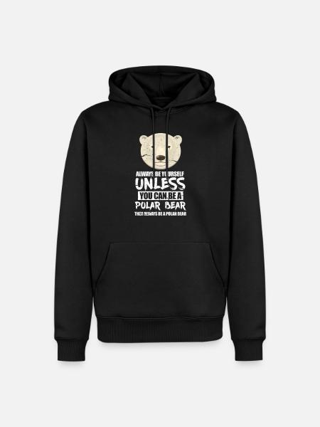 Polar bear - Men’s Premium Organic Hoodie - black