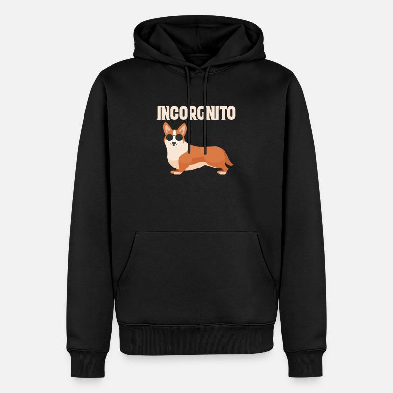 Corgi - Männer Premium Bio Hoodie - Schwarz