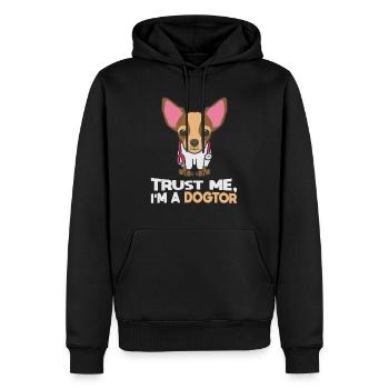 Trust Me I'm A Dogtor Hund Zwergpinscher - Männer Premium Bio Hoodie - Schwarz - Vorne - Nico (187cm)
