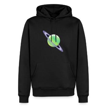 Planète Saturne Espace - Sweat à capuche Premium bio Homme - noir - Devant - Nico (187cm)
