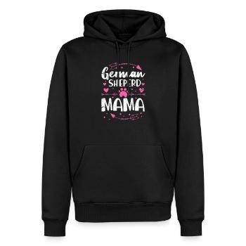 Cadeau de chien d'amour berger allemand - Sweat à capuche Premium bio Homme - noir - Devant - Nico (187cm)