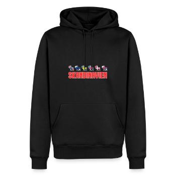 Skandinavien Elch Flaggen - Männer Premium Bio Hoodie - Schwarz - Vorne - Nico (187cm)