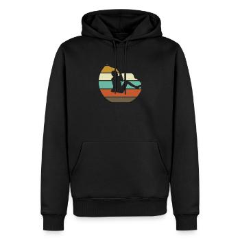 grimpeur - Sweat à capuche Premium bio Homme - noir - Devant - Nico (187cm)