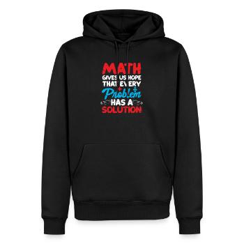 Mathématiques - Sweat à capuche Premium bio Homme - noir - Devant - Nico (187cm)