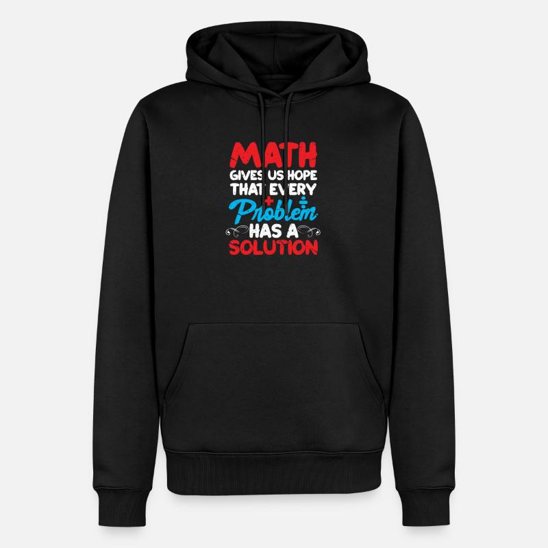 Mathe - Männer Premium Bio Hoodie - Schwarz