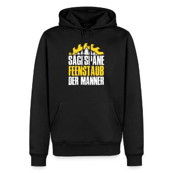 Sägespäne ist der Feenstaub der Männer Schreiner - Männer Premium Bio Hoodie - Schwarz - Vorne - Nico (187cm)
