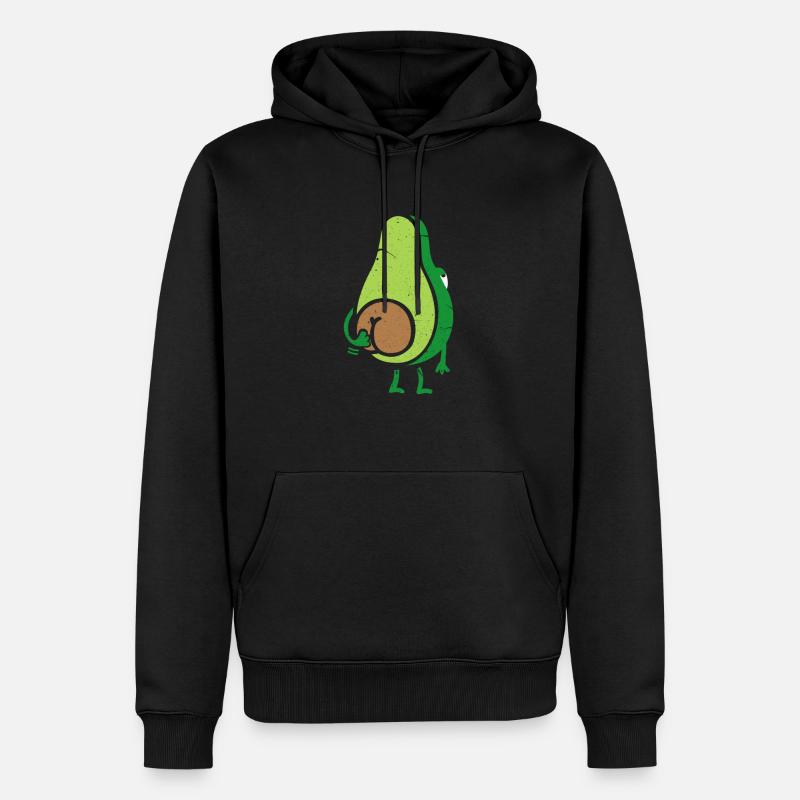 Avocado - Männer Premium Bio Hoodie - Schwarz