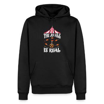 Cirque - Sweat à capuche Premium bio Homme - noir - Devant - Nico (187cm)