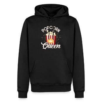 Popcorn Queen - Sweat à capuche Premium bio Homme - noir - Devant - Nico (187cm)