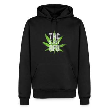 Thc Statt Afd Lustiges Cannabis - Männer Premium Bio Hoodie - Schwarz - Vorne - Nico (187cm)