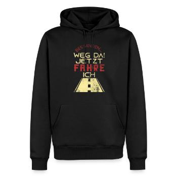 Permis de conduire décédé comme un cadeau pour débutant - Sweat à capuche Premium bio Homme - noir - Devant - Nico (187cm)