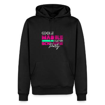 Costume Schlager Party Cool pour filles - Sweat à capuche Premium bio Homme - noir - Devant - Nico (187cm)
