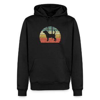 Beagle - Sweat à capuche Premium bio Homme - noir - Devant - Nico (187cm)