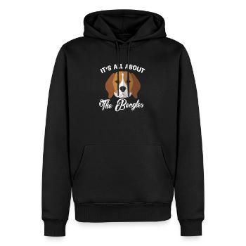 Beagle Beagles cadeau cadeau pour chien - Sweat à capuche Premium bio Homme - noir - Devant - Nico (187cm)