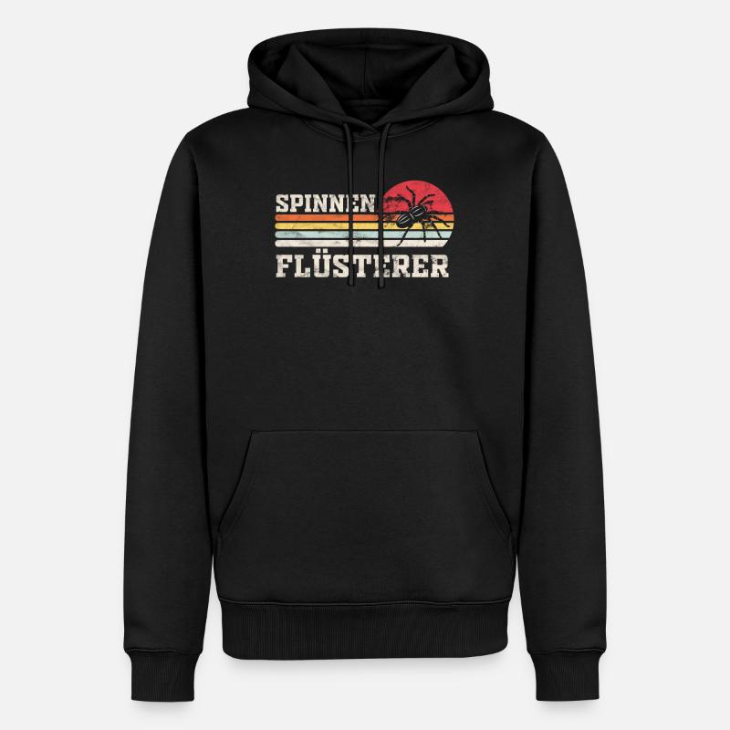 Spinne - Spinnen Flüsterer - Männer Premium Bio Hoodie - Schwarz